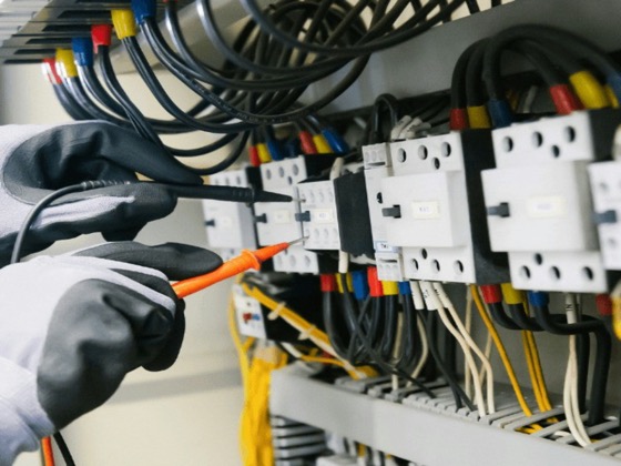 A consumer unit, photographed on site.